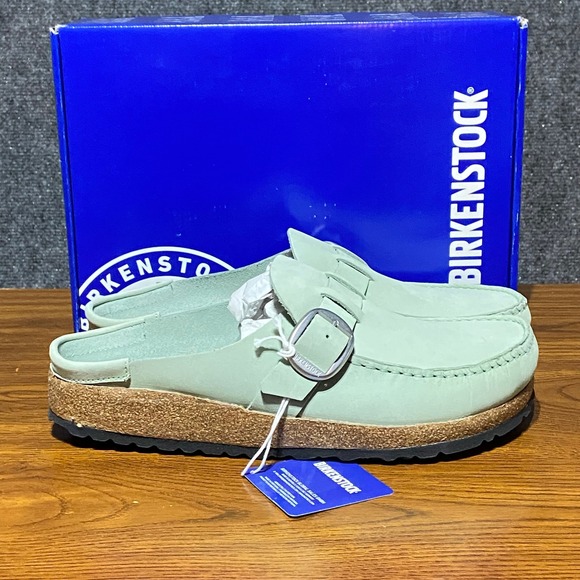 Birkenstock Buckley Matcha‎ Nubuck Leather Moccasin Clogs 1024033 EU42 M9 W11 main image 4